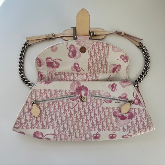 DIOR Pink Cherry Blossom Shoulder Bag / DIOR Pink Floral Shoulder Bag - Picture 6 of 12